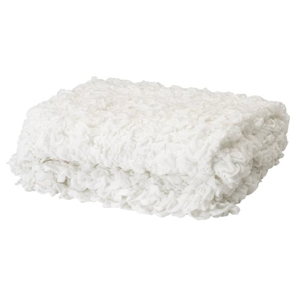 IKEA OFELIA Bedspread throw blanket, white - Picture 1 of 17